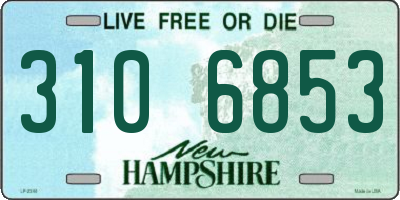 NH license plate 3106853