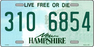 NH license plate 3106854