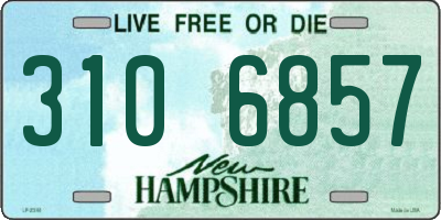 NH license plate 3106857