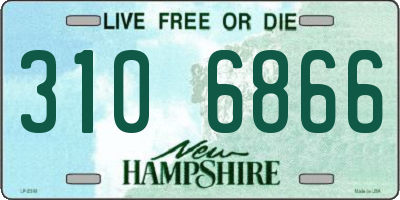 NH license plate 3106866
