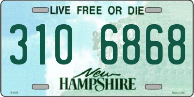 NH license plate 3106868