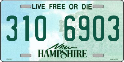 NH license plate 3106903