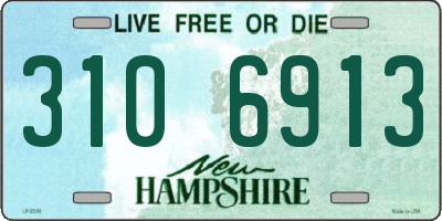 NH license plate 3106913