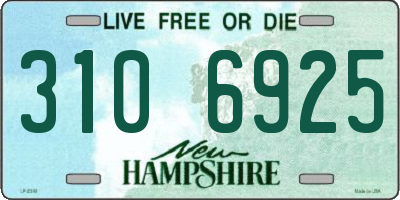 NH license plate 3106925