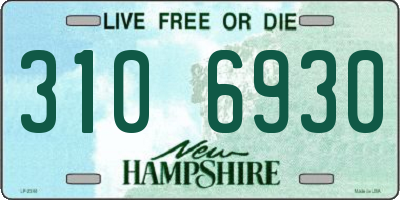 NH license plate 3106930