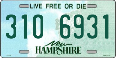 NH license plate 3106931
