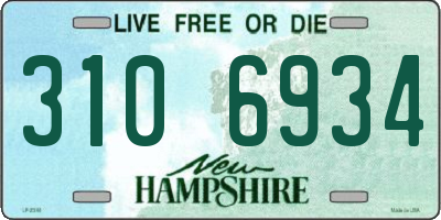 NH license plate 3106934