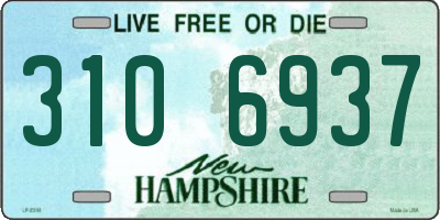 NH license plate 3106937