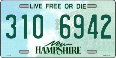NH license plate 3106942