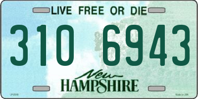 NH license plate 3106943