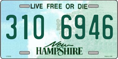 NH license plate 3106946
