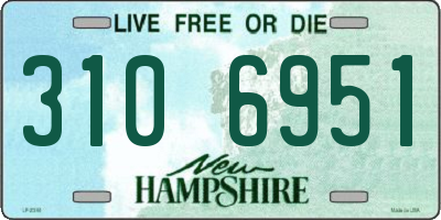 NH license plate 3106951