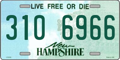 NH license plate 3106966