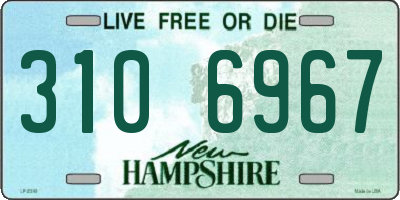 NH license plate 3106967