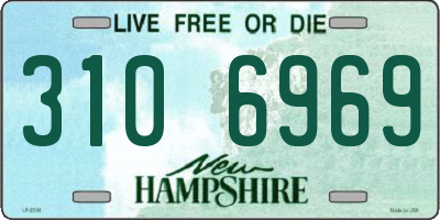 NH license plate 3106969