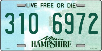 NH license plate 3106972