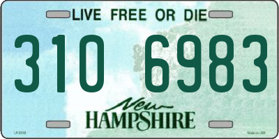 NH license plate 3106983
