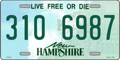 NH license plate 3106987