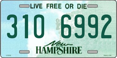 NH license plate 3106992