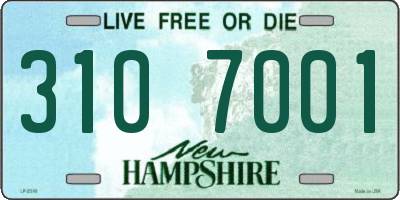 NH license plate 3107001
