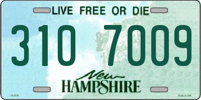 NH license plate 3107009