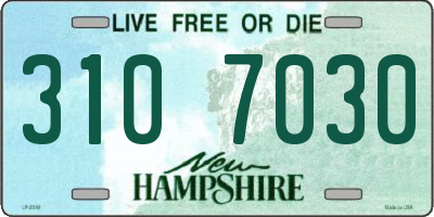 NH license plate 3107030
