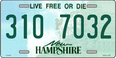 NH license plate 3107032