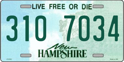 NH license plate 3107034