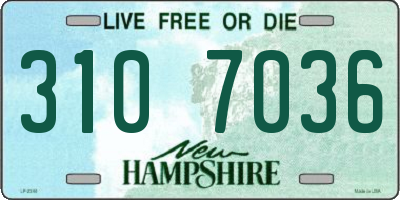 NH license plate 3107036
