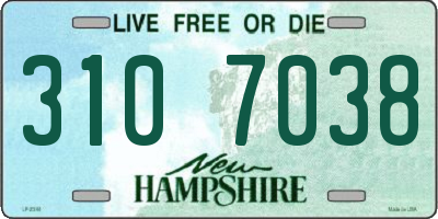 NH license plate 3107038