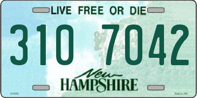 NH license plate 3107042