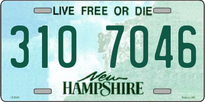 NH license plate 3107046