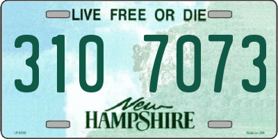 NH license plate 3107073