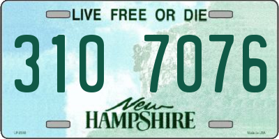 NH license plate 3107076