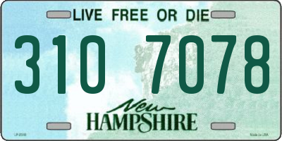 NH license plate 3107078