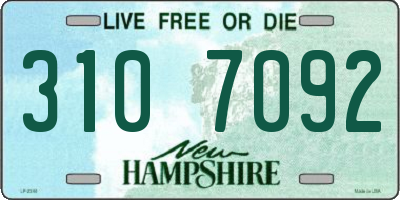 NH license plate 3107092