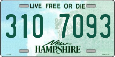 NH license plate 3107093