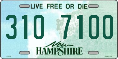 NH license plate 3107100