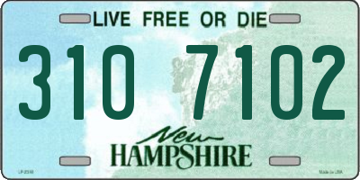 NH license plate 3107102