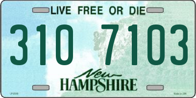NH license plate 3107103