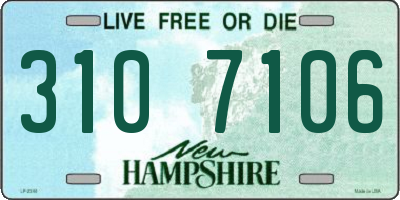 NH license plate 3107106