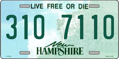 NH license plate 3107110