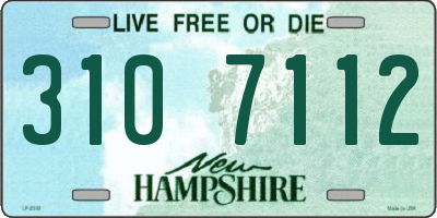 NH license plate 3107112