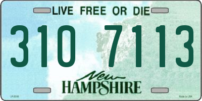 NH license plate 3107113