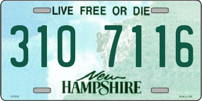 NH license plate 3107116