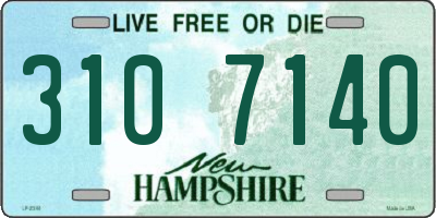 NH license plate 3107140