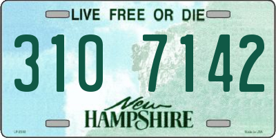 NH license plate 3107142