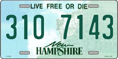 NH license plate 3107143
