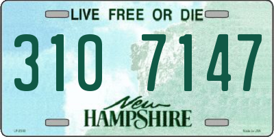NH license plate 3107147
