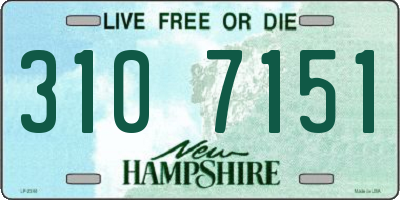 NH license plate 3107151